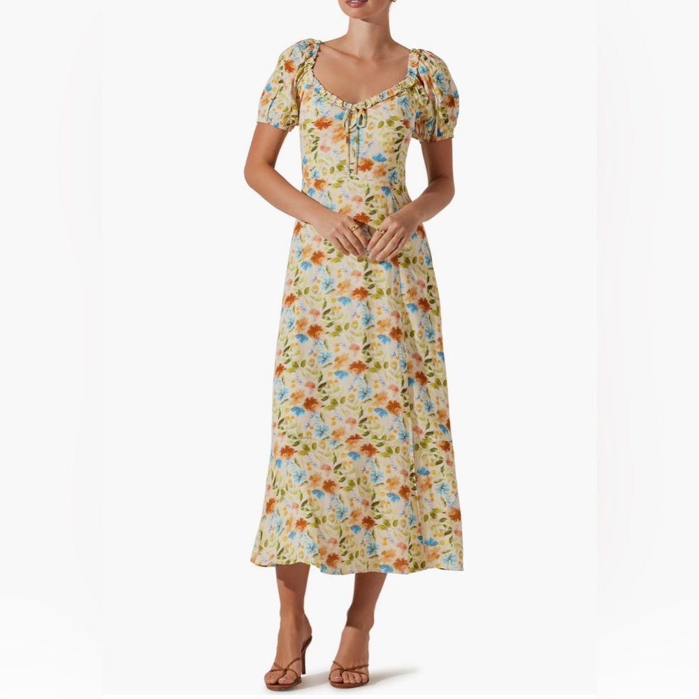 Astr Multicolor Floral Midi Dress